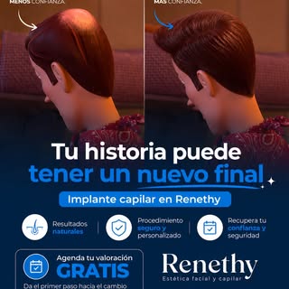 ✨Si la caída del cabello ya está dejando huella, es momento de actuar.

En Renethy te ayudamos a rec