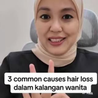 Hair loss dalam wanita bukan disebabkan satu punca sahaja.
3 antara penyebab yang paling common iala