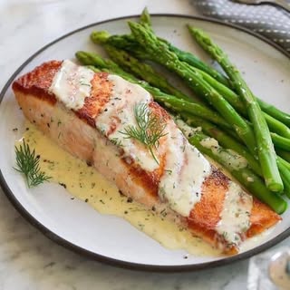 Baked Salmon Dijon

The recipe yields 4 servings, per serving: 1 Lean | ¼ Green | 3 Condiments.

Ing