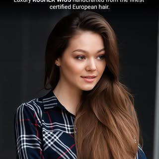 Luxury kosher wigs handcrafted from the finest certified European hair, where faith and beauty coexi