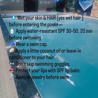 Learning swimming at this age s pure bliss😍, so here the tips as a dermatologist I do to protect my