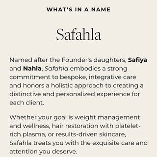 Named after the Founder's daughters, Safiya and Nahla, Safahla embodies a strong commitment to bespo