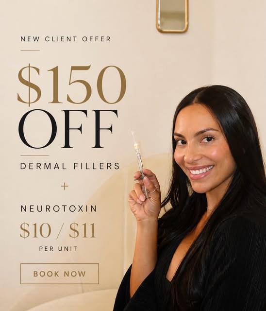 New here? Consider this your welcome offer. ✨

Enjoy $150 OFF dermal fillers + neurotoxin starting a