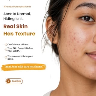 ✨ Real Skin Has Texture. Acne Is Normal. ✨

Your skin doesn't have to be flawless to be beautiful. A