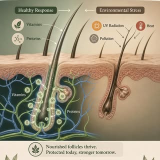 Hair growth is not only about what you apply on the outside.

Your hormones, nutrition, stress level