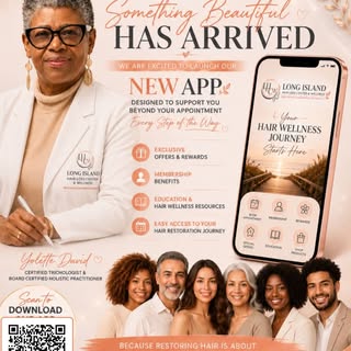 Our new app was designed to help you stay connected, educated, and empowered with access to:
* Hair 