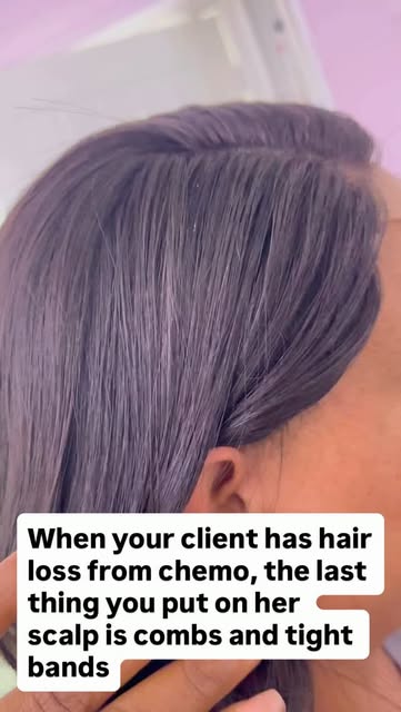Our client is going through hair loss from chemo, and she told us she just wanted something that fel