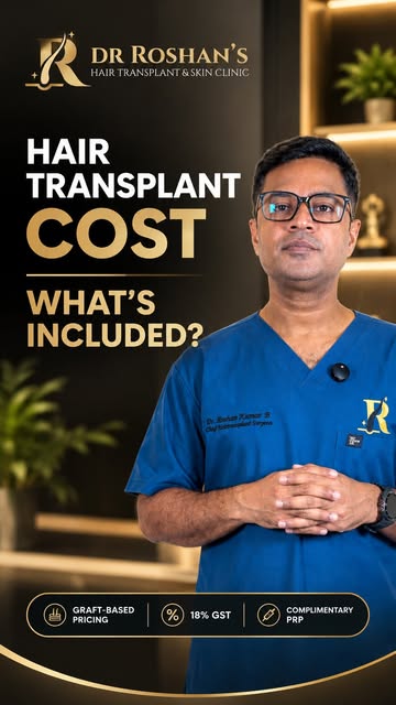 How much does a hair transplant cost in Bangalore? 🤔

At Dr. Roshan’s Hair Transplant & Skin Clinic