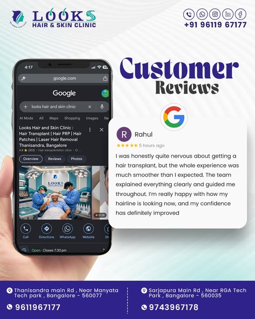 Real experiences. Real reviews. Real confidence. 💙

Choosing the right clinic for your hair journey
