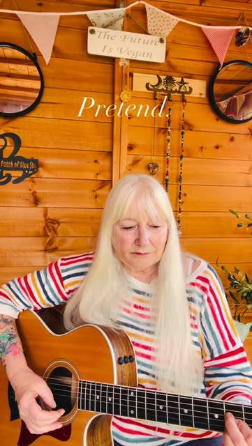 Pretend, stream the studio version from my Album, An Unfamiliar Place. #veganmusician #veganforthean