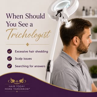 🔍 When is it time to see a Trichologist?

If you're experiencing ongoing hair loss, thinning hair, 