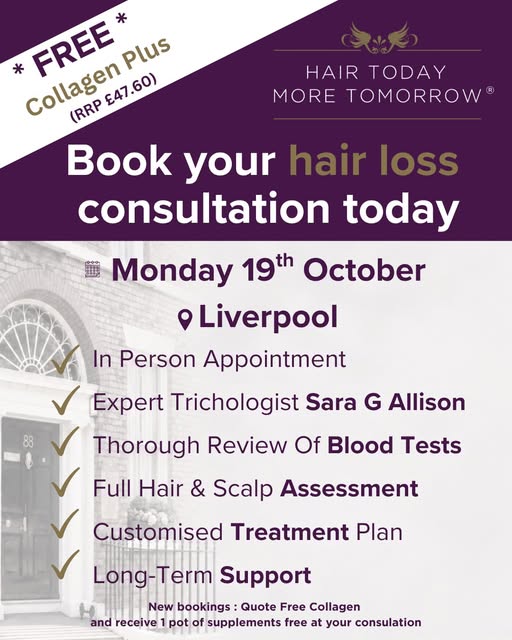 📆 LIVERPOOL — NEW CLIENT APPOINTMENTS NOW OPEN
Are you worried about hair thinning, hair loss, exce