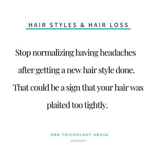 Taking pain killers after plaiting your hair should not be normalized. Headaches after getting your 