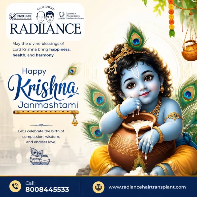 🦚✨ **Happy Krishna Janmashtami!** ✨🦚

May Lord Krishna fill your life with **love, peace, happines