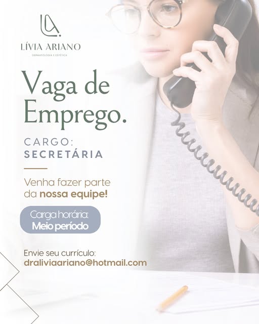 💛 Estamos ampliando nossa equipe.

A clínica da Dra. Lívia Ariano está com vaga aberta para Secretá