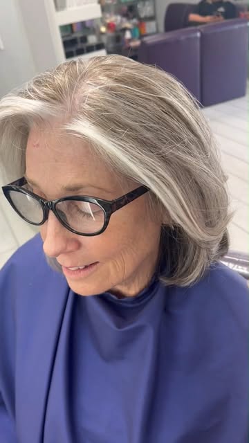 Embracing the grey, one beautiful blend at a time ✨ A grey transition creates a softer, more natural