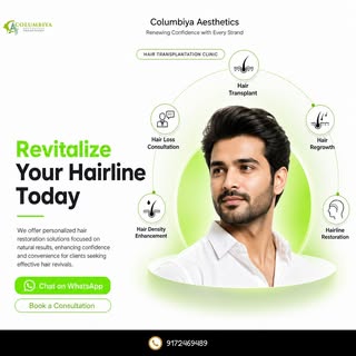 Columbiya Aesthetics offers expert hair regrowth solutions using the best hair transplant techniques