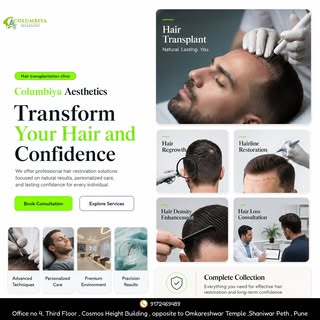 Columbiya Aesthetics offers expert hair transplantation, hair regrowth, hairline restoration, and de