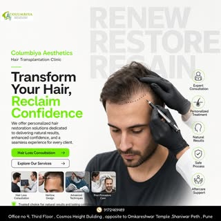 Columbia Aesthetics offers the best hair transplant in Pune, specializing in hair regrowth, hairline