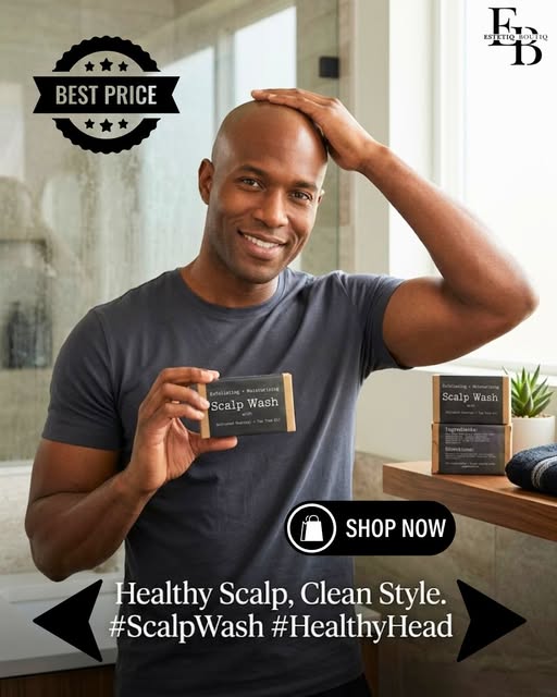 🖤 Keep your scalp fresh & confident! 
Say goodbye to shine and buildup with our Scalp Wash – powere
