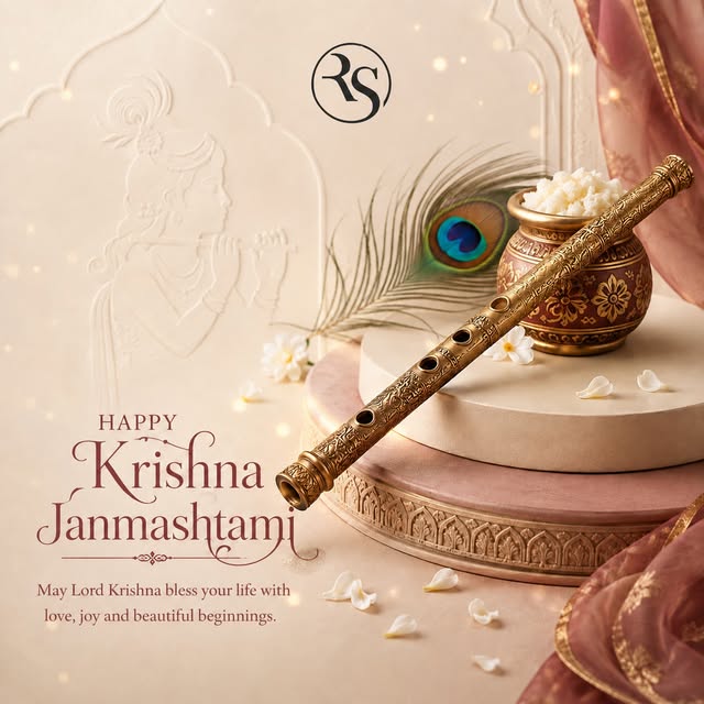 May Lord Krishna fill your life with love, peace, happiness, and endless blessings. 🦚✨

Wishing you