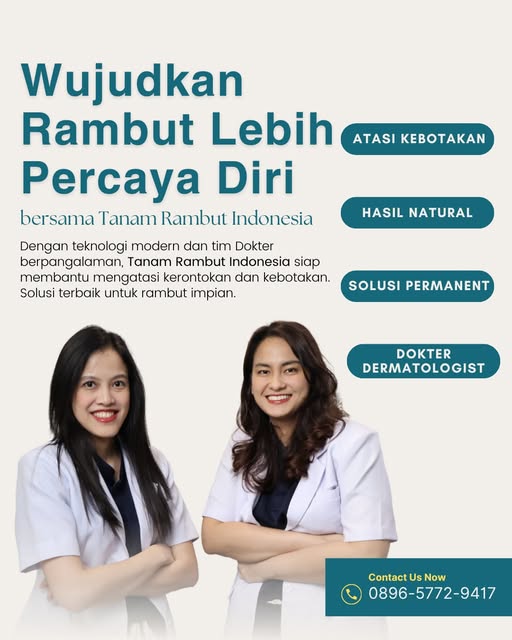 Rambut menipis atau kebotakan mulai mengganggu rasa percaya diri? Saatnya wujudkan kembali rambut ya