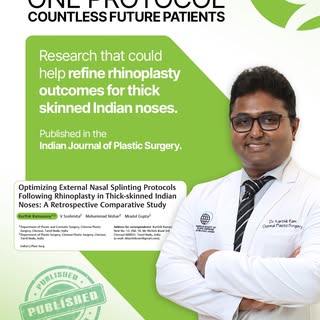 Proud to have our research on optimizing external nasal splinting after rhinoplasty in thick-skinned