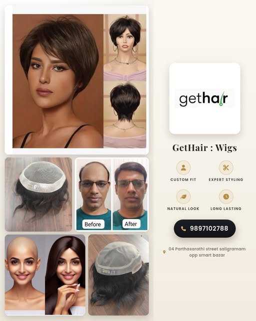 GetHair : Wigs offers premium men hair patches as a non surgical hair transplant alternative, provid