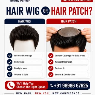 🤔 Hair Wig or Hair Patch – Which One Is Right For You?

Both options can help you achieve a fuller 