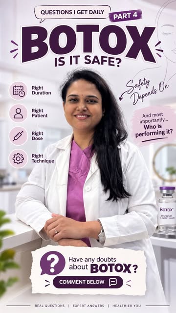 💉 Is Botox safe? It depends on the right patient, dose, duration & technique — and most importantly