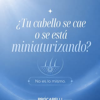 Caída y miniaturización no son lo mismo.

La caída ocurre cuando el cabello se desprende. La miniatu