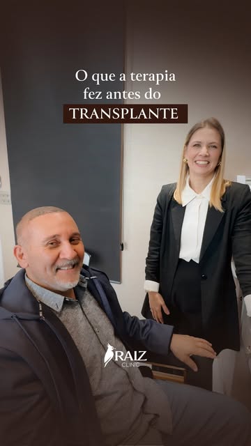 Antes mesmo do transplante, ele já começou a perceber a diferença.

Durante a preparação, as terapia