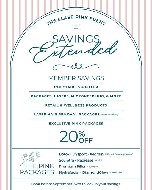 The party ended. But the pricing did not. 👀

Surprise… our PINK specials are EXTENDED!!

20% off fo