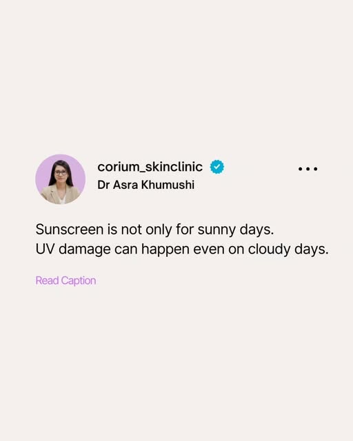 Cloudy skies can feel harmless, but your skin still gets exposed to UV rays. ☁️

UV exposure is one 