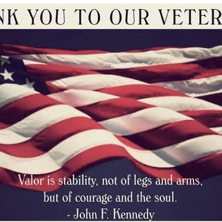 Happy Veterans Day to those that served. Thank you for your bravery and sacrifice serving our countr