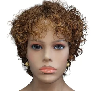 "Transform your look effortlessly with our Cute Quality Short Remy Curly Hair Wig! 🌟 Natural-lookin