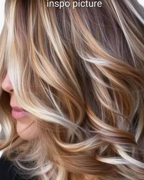 Love my job!!! 

Said she is needing that "fall blonde" look! 

I said.....well... ALOT!  as this wa