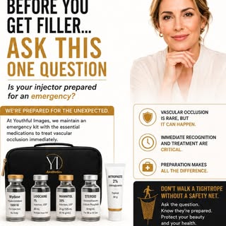 🚨 BEFORE YOU GET FILLER, ASK THIS ONE QUESTION.

“If a vascular occlusion occurs, are you prepared 