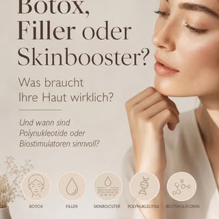 Mehr Behandlung bedeutet nicht automatisch ein besseres Ergebnis.

Botox, Filler, Skinbooster, Polyn