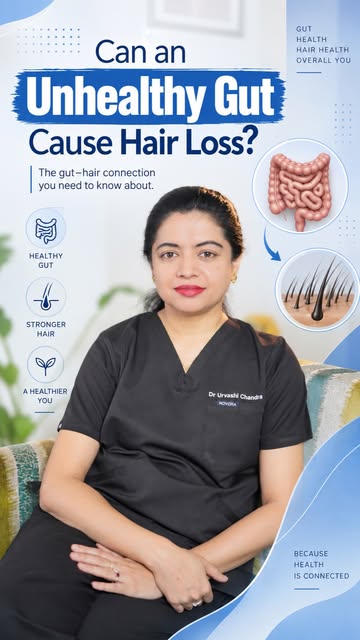 Could your gut health be affecting your hair? 👀
Hair fall isn’t always just about your scalp. Your 