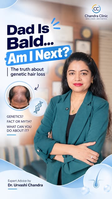 Dad is bald… does that mean you’re next? 👀
Hair loss can have a genetic component, but it’s not as 