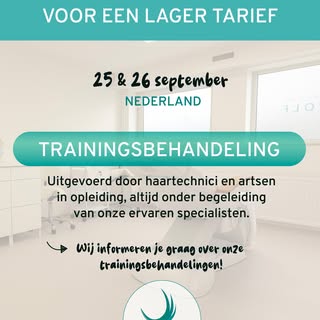 📆 Op 25 & 26 september kun je in Nederland terecht voor een trainingsbehandeling. Deze behandelinge