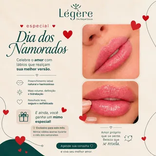 Especial Dia dos Namorados 💋

Lábios mais definidos, hidratados e naturalmente belos para você se s