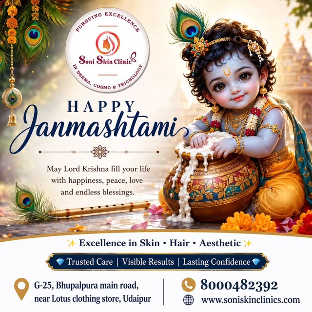 ✨ Happy Krishna Janmashtami! 🦚💙

May Lord Krishna bless you and your family with happiness, peace,