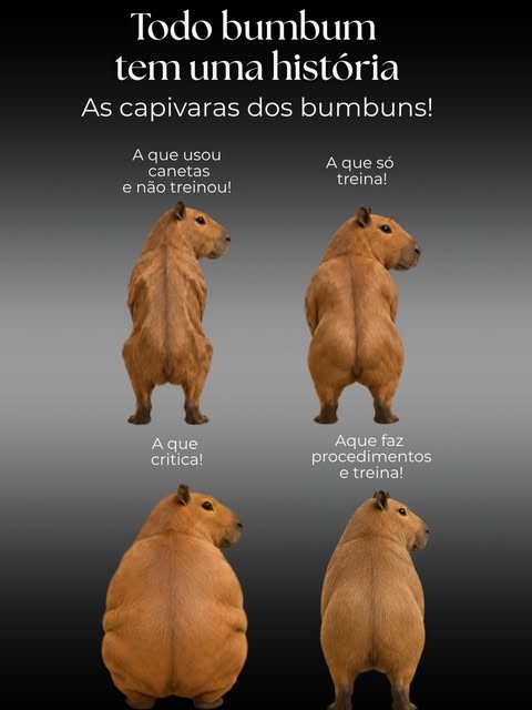 Tem bumbum que nasce bonito.
Tem bumbum que treina.
Tem bumbum que recebe aquela ajudinha.

Mas o re