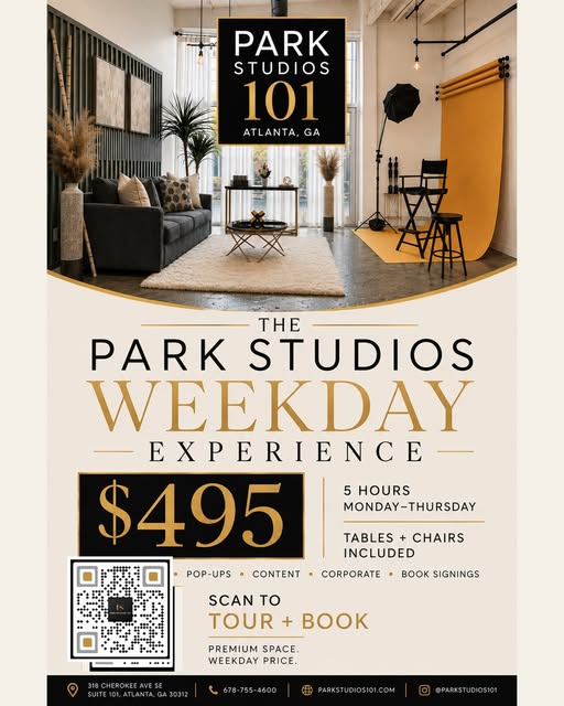 Need a beautiful space for your next event, class, meeting or creative project? ✨

Park Studios 101 