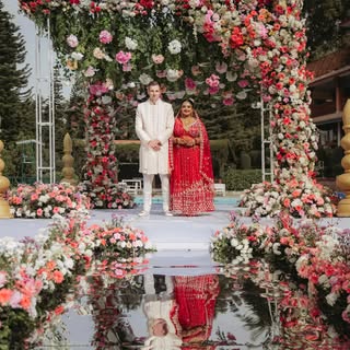 “Executing Neha and Marco’s Mathil wedding on November 28, 2023, featuring a grand mandap and a stun