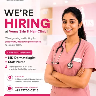 💗✨ Your Dream Career Starts Here! ✨💗

Venus Skin & Hair Clinic is expanding our family! 🌟

We’re 