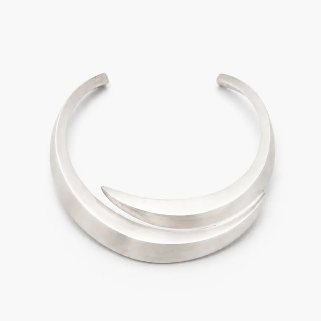 Collier argent brossé #bijoux #contemporary #paris #vincentarnould