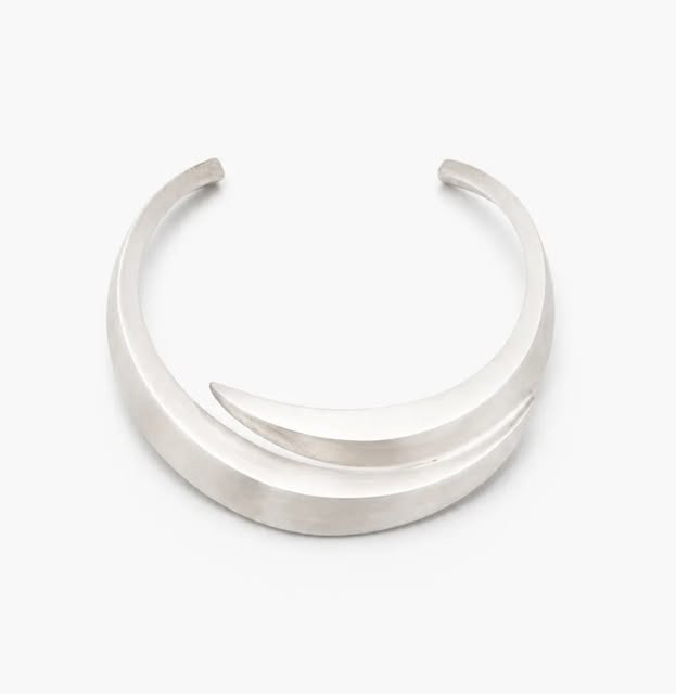 Collier argent brossé #bijoux #contemporary #paris #vincentarnould